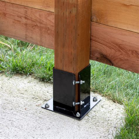 metal post brackets for wood fence|metal brackets for 4x4 post.